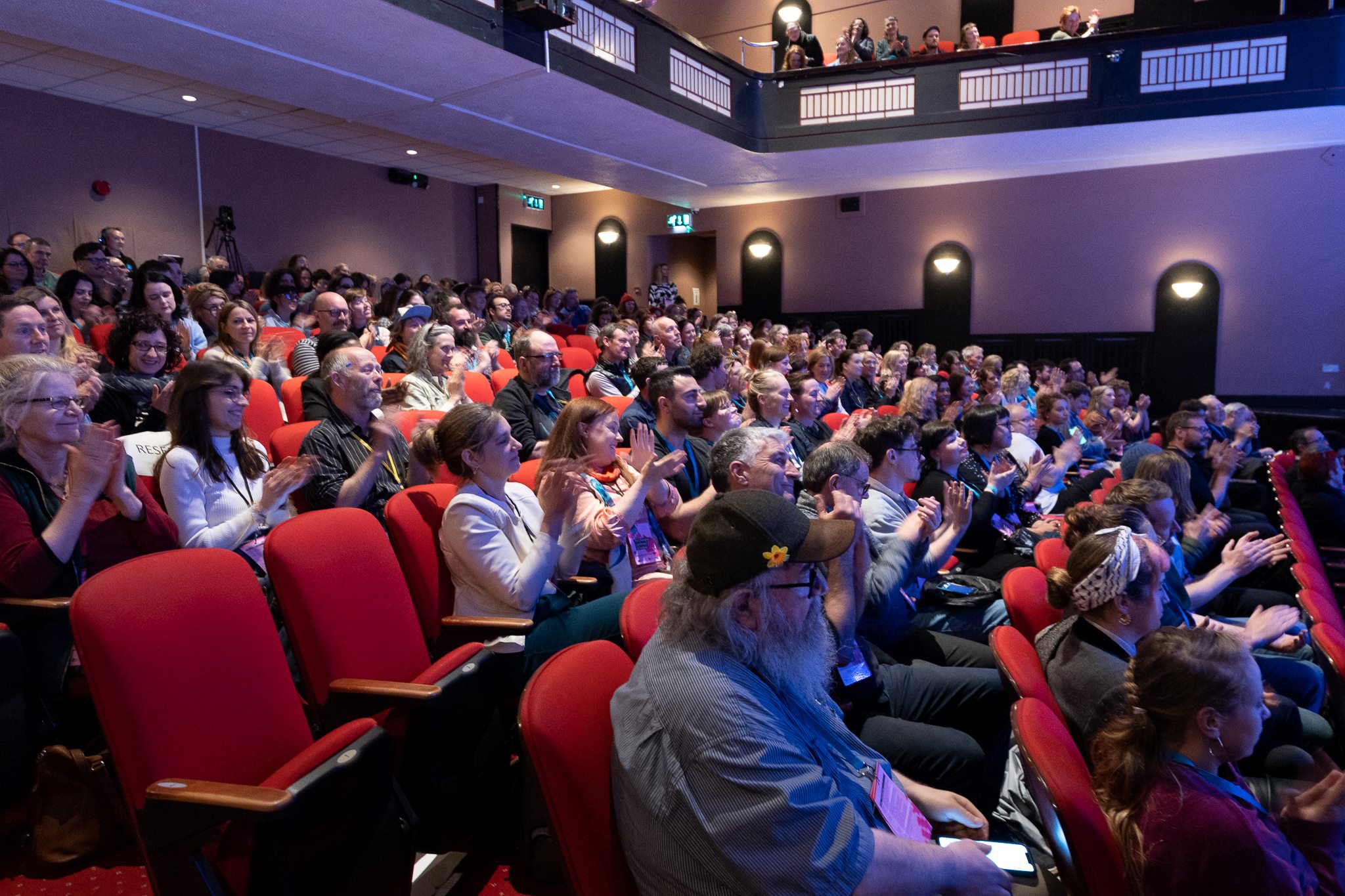 Audience members at the Keynote Address of Kim Cook in the Town Hall Theatre, Galway